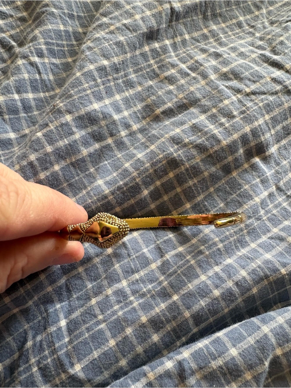 cuff with snake Heads On The Ends Bangle Bracelet Gold